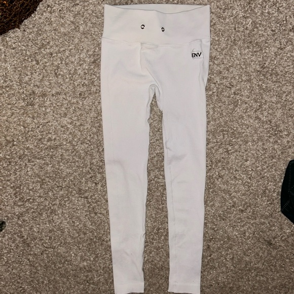 ENV Ice White Ribbed Leggings - Picture 1 of 5